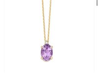 Collana Miluna Donna GEMMA DEL CIELO 375 OLD in Oro rosa Ametista 0.68 Ct CLD4837X - CLD4837X
